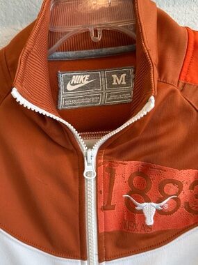 Nike Zip-Up Jacket in UT Burnt Orange and White vintage